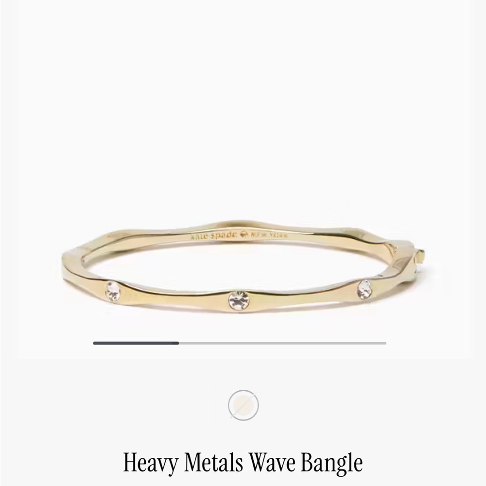 Kate Spade Heavy Metals Wave Bangle Bracelet - Picture 9 of 10